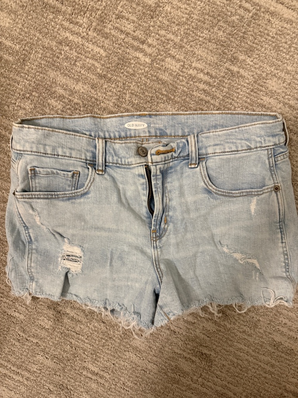 Old Navy Light Wash Distressed Denim Shorts
